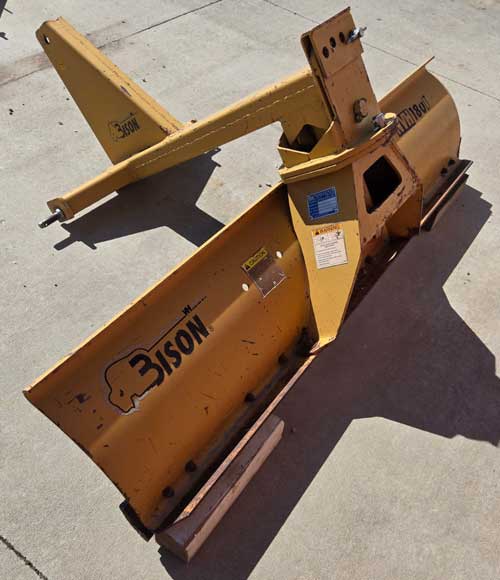 Used - 6 foot -Bison Blade with Rubber scraper for concrete and Asphalt driveway for snow removal